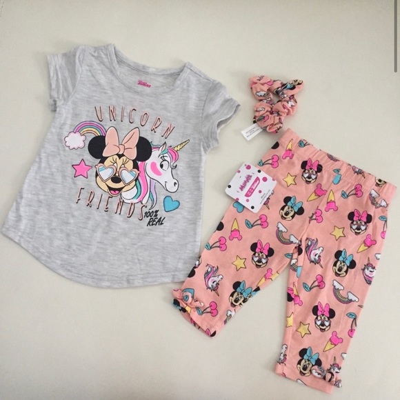 Disney Other - Disney Unicorn Minnie Mouse Cute 3-pieces set 6201